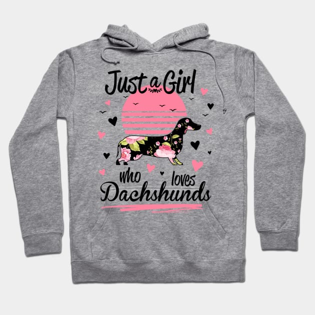 Just A Girl Who Loves Dachshunds Hoodie by Xamgi